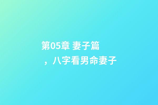 第05章 妻子篇，八字看男命妻子